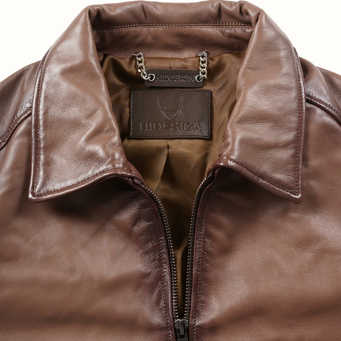 Alcaraz Men's Tan Flight Style Leather Jacket - Image 4