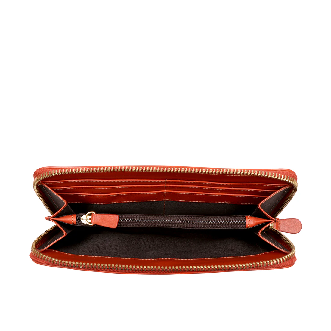 Alexa Orange Leather Zip Around Wallet - Image 4