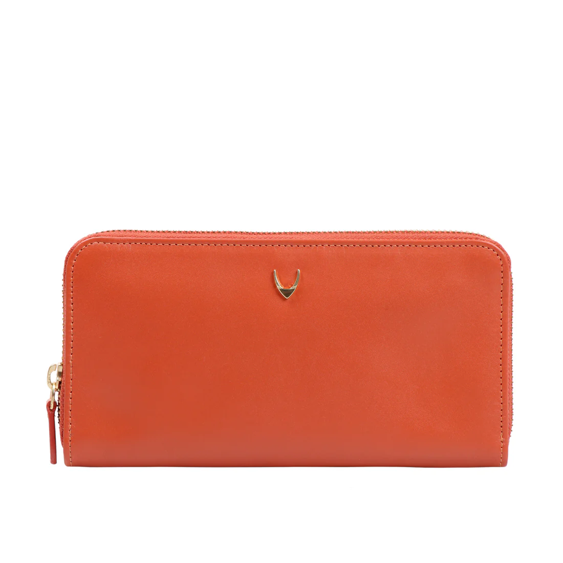 Alexa Orange Leather Zip Around Wallet