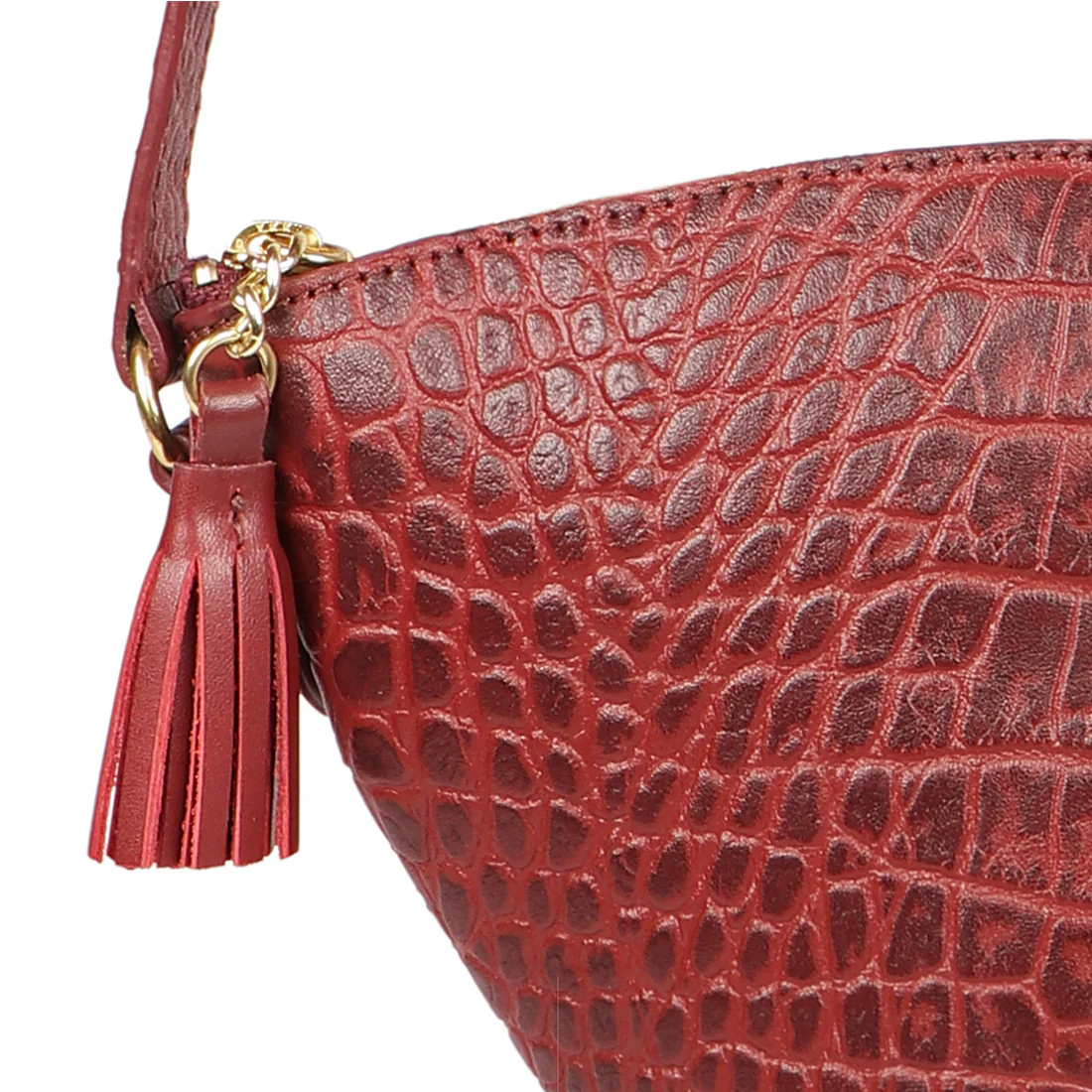 Alicia 03 Red Leather Shoulder Bag - Image 4