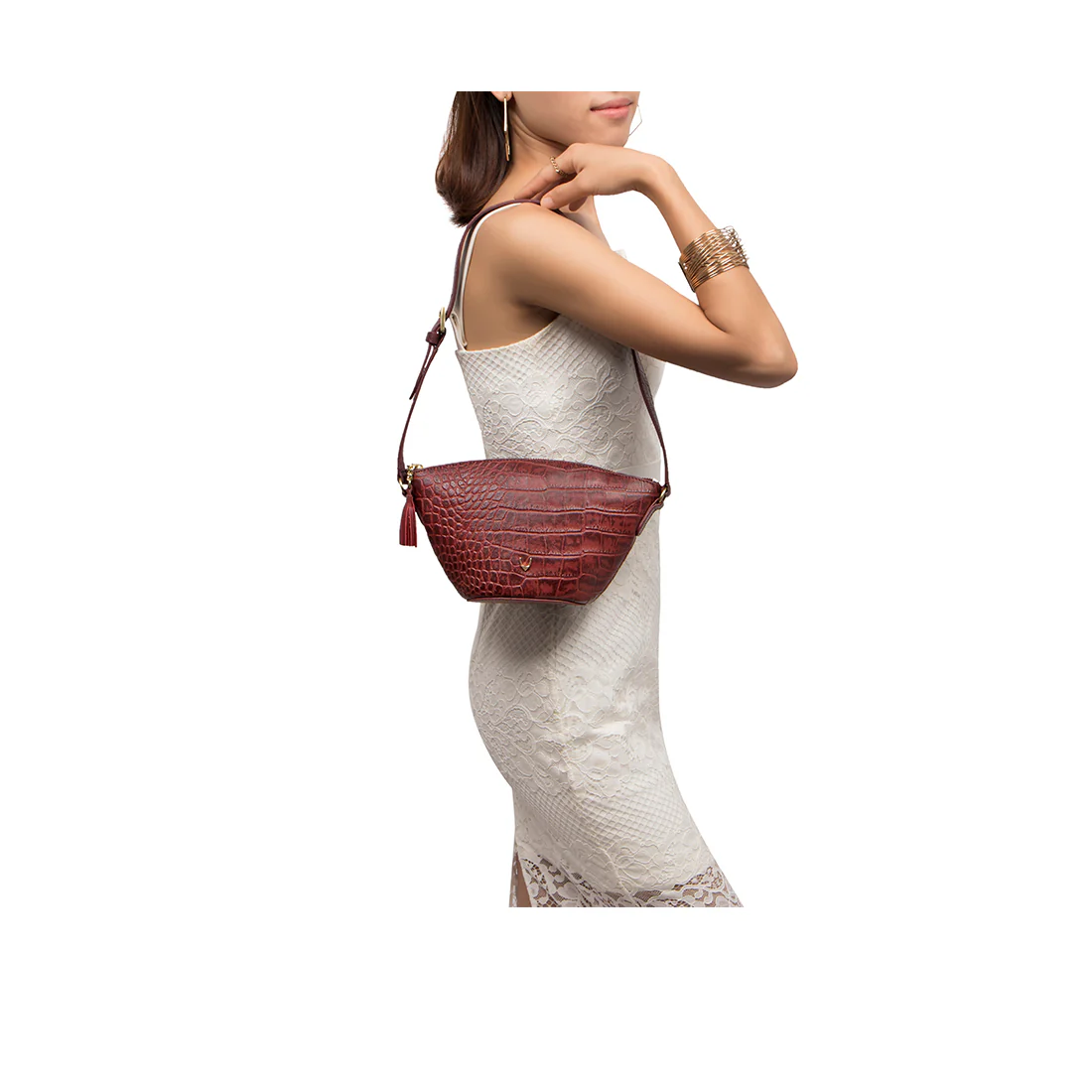 Alicia 03 Red Leather Shoulder Bag - Image 6