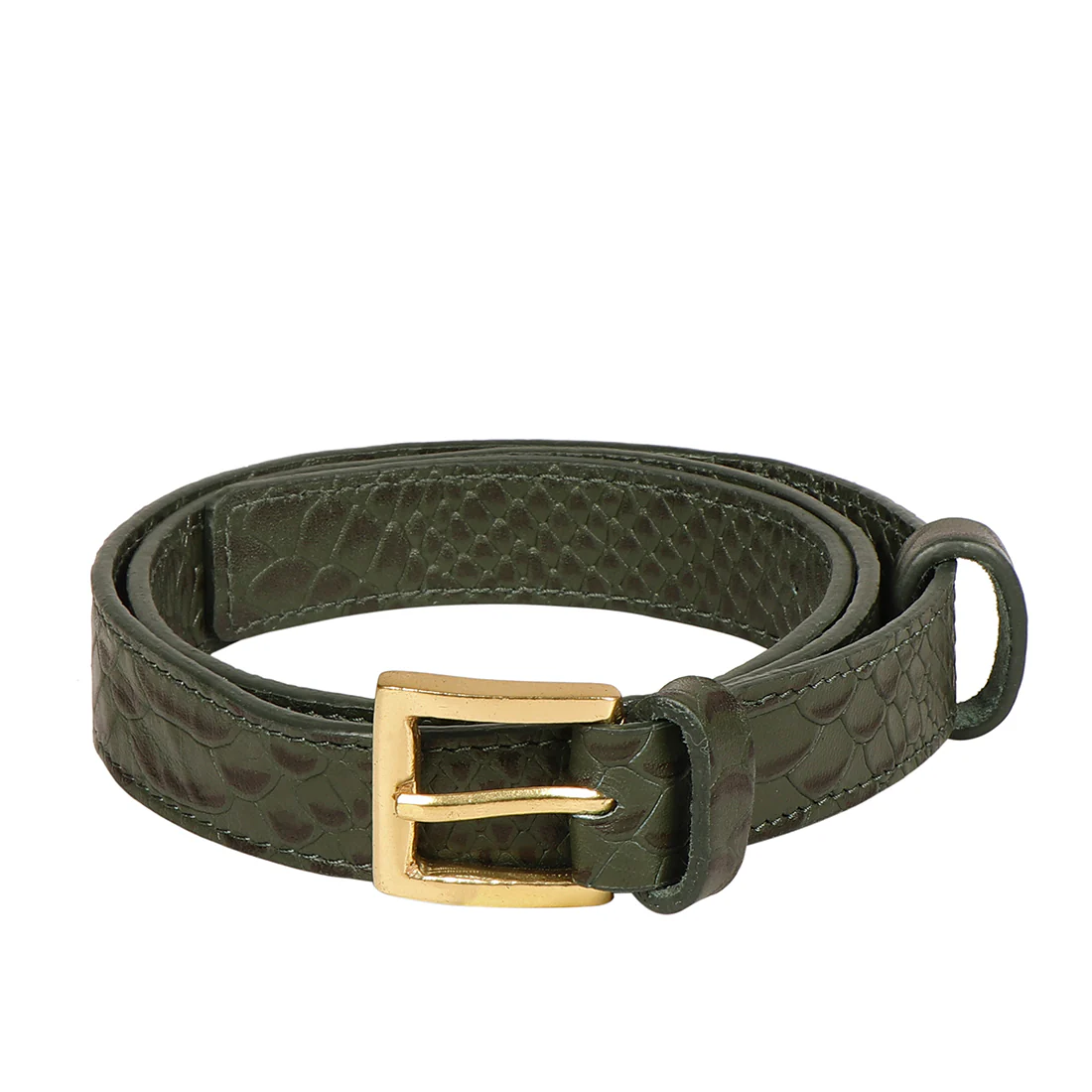 Alicia 04 Green Leather Belt Bag - Image 7