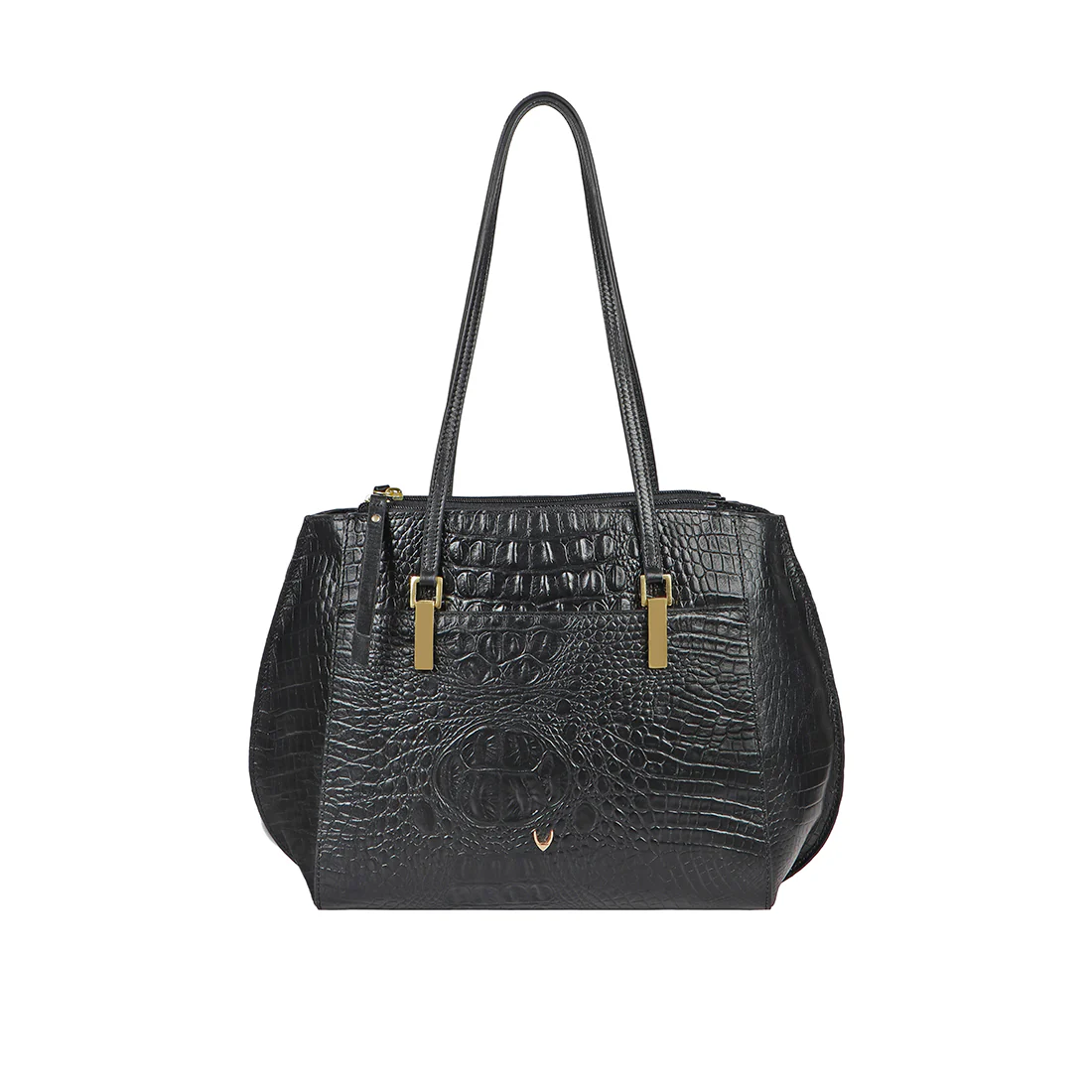 Alive 02 Black Leather Tote Bag - Image 2