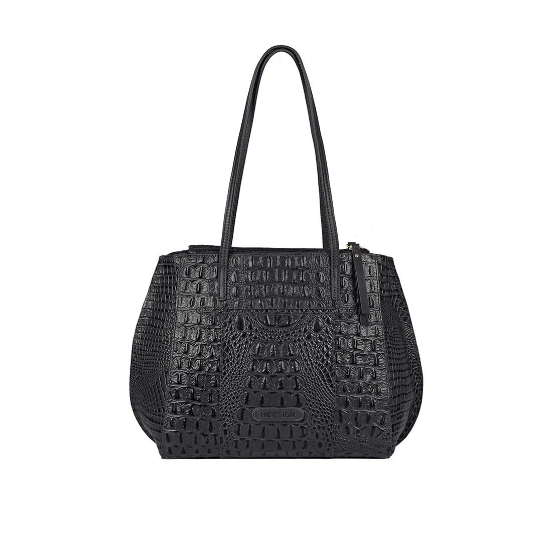 Alive 02 Black Leather Tote Bag - Image 5