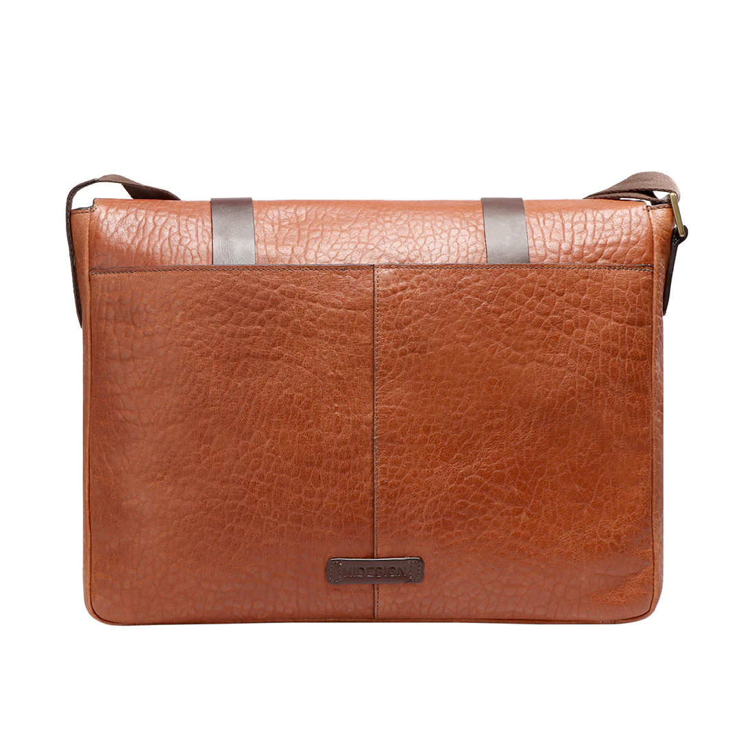 Amerigo 02 Tan Leather  Messenger Bag - Image 4