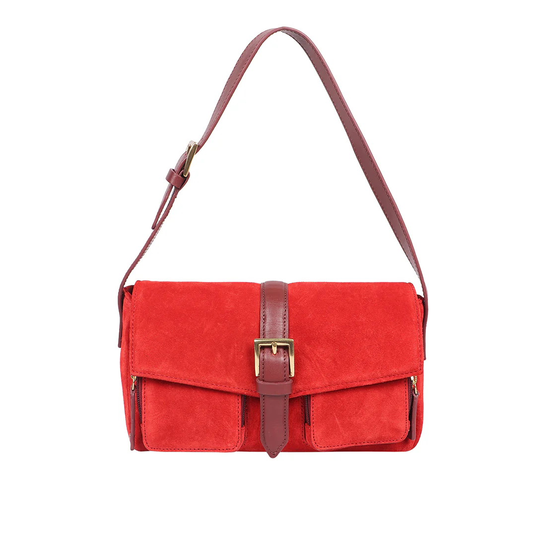 Amy 02 Red Leather Baguette - Image 2