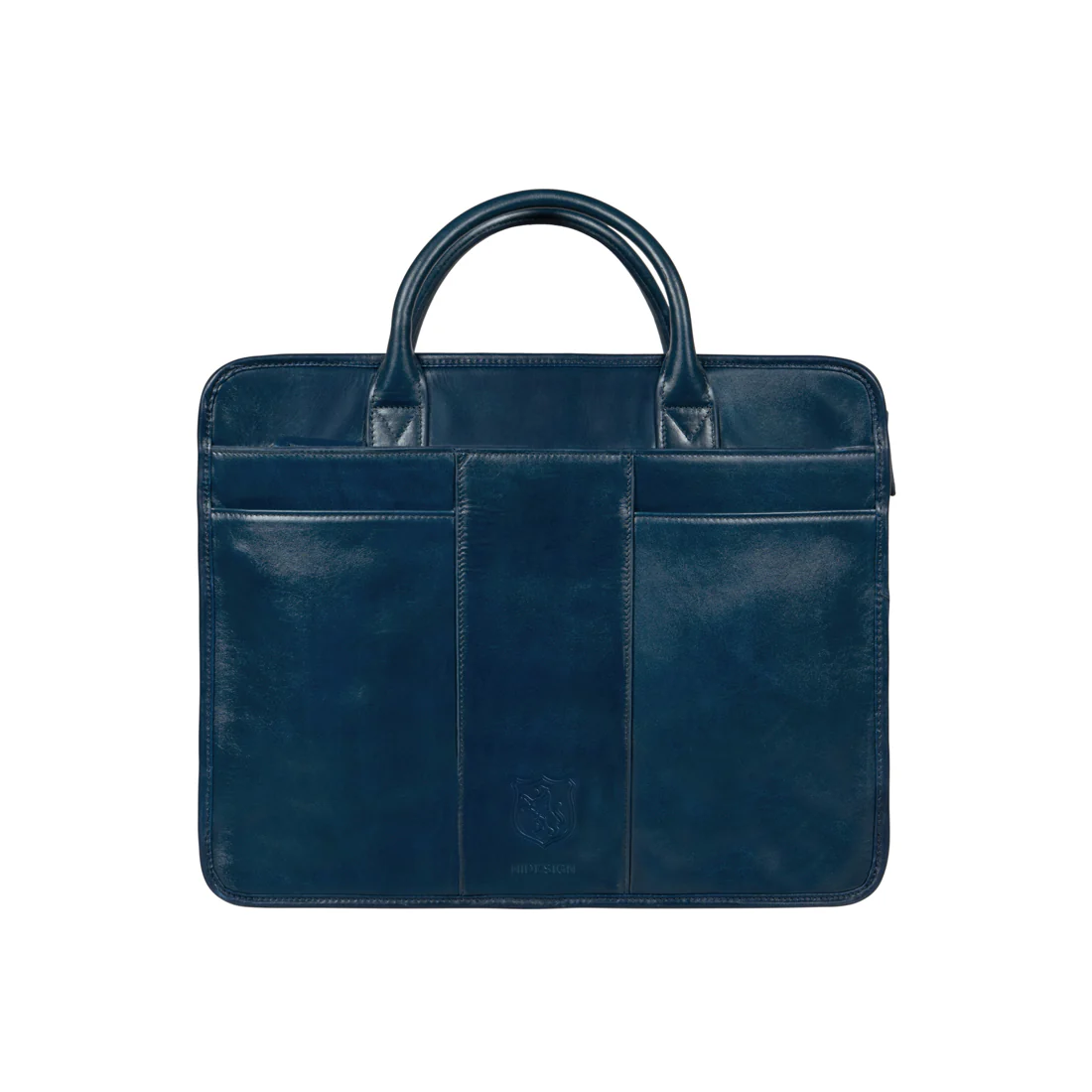 Andover 02 Blue Leather Briefcase - Image 5