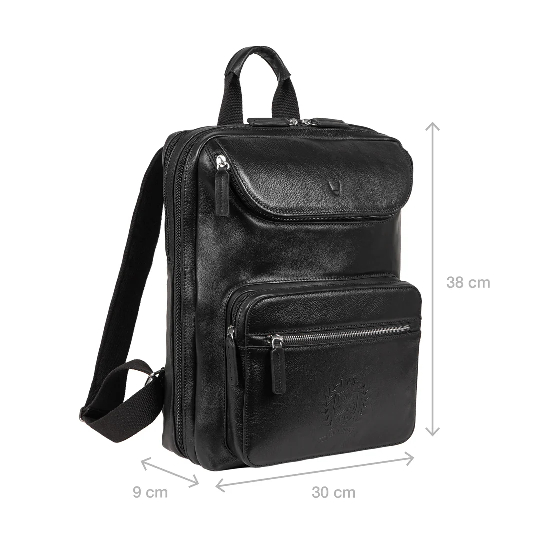 Andover 03 Black Leather Backpack - Image 3