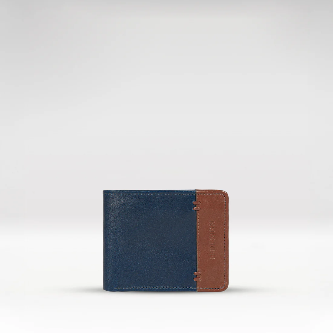 Andover W2 Blue Leather Trifold Wallet
