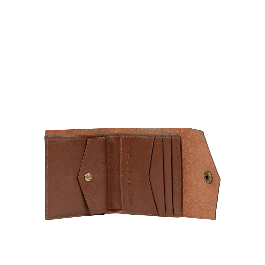 Andover W3 Brown Leather Trifold Wallet - Image 5