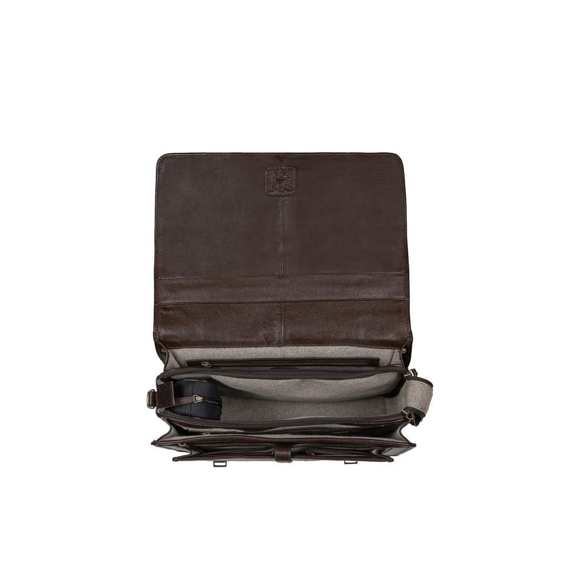 Andre 4215 Brown Leather  Briefcase - Image 12