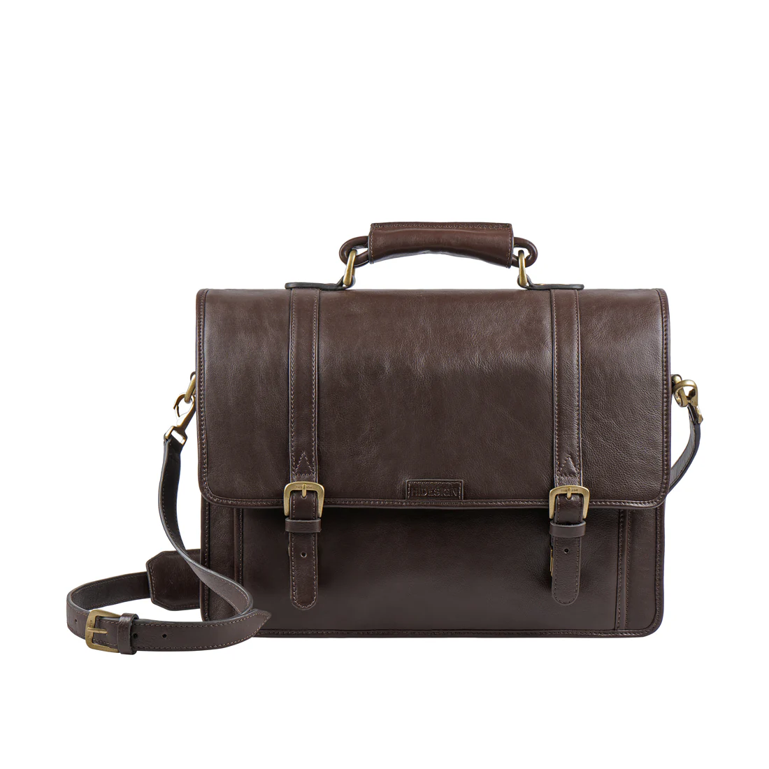 Andre 4215 Brown Leather  Briefcase - Image 3