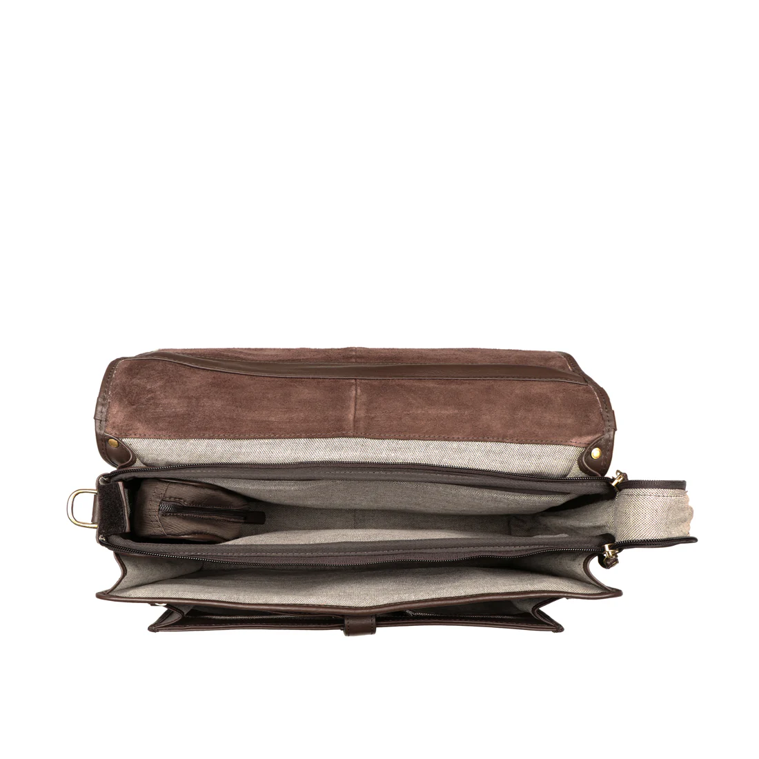 Andre 4215 Brown Leather  Briefcase - Image 5