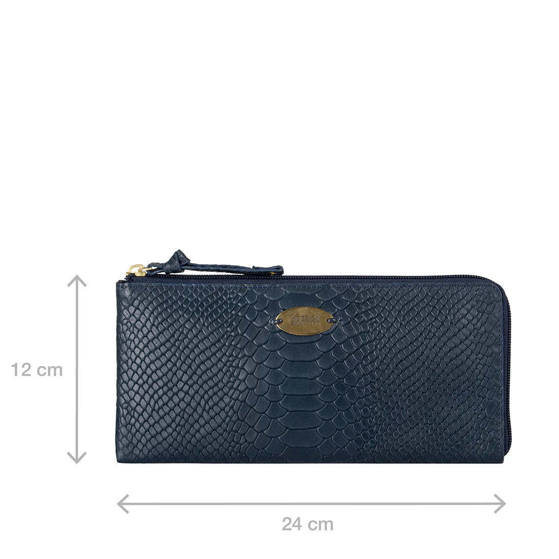 Angara W1 Sb Blue Leather Zip Around Wallet - Image 3