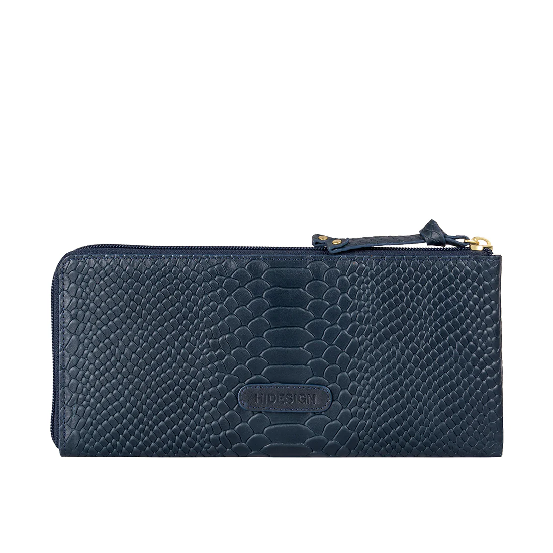 Angara W1 Sb Blue Leather Zip Around Wallet - Image 4