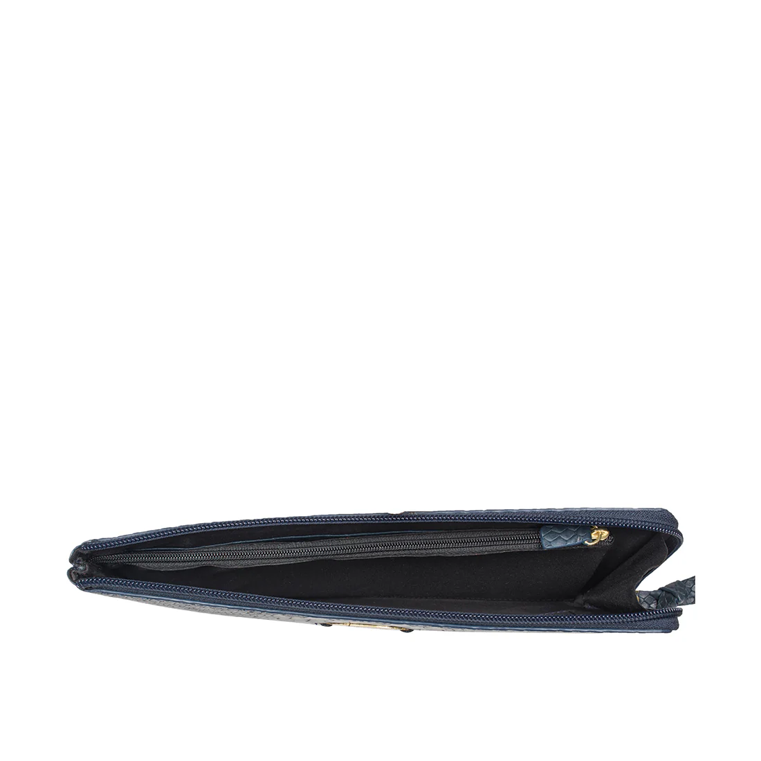 Angara W1 Sb Blue Leather Zip Around Wallet - Image 5
