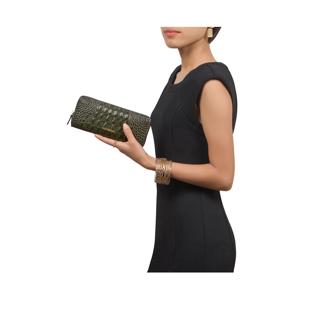 Angara W2 Sb Green Leather Zip Around Wallet - Image 2