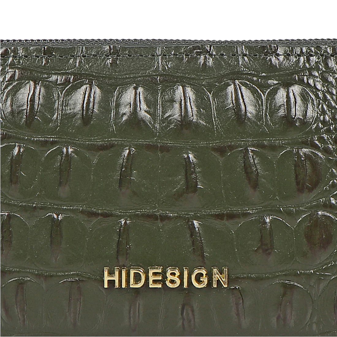 Angara W2 Sb Green Leather Zip Around Wallet - Image 5