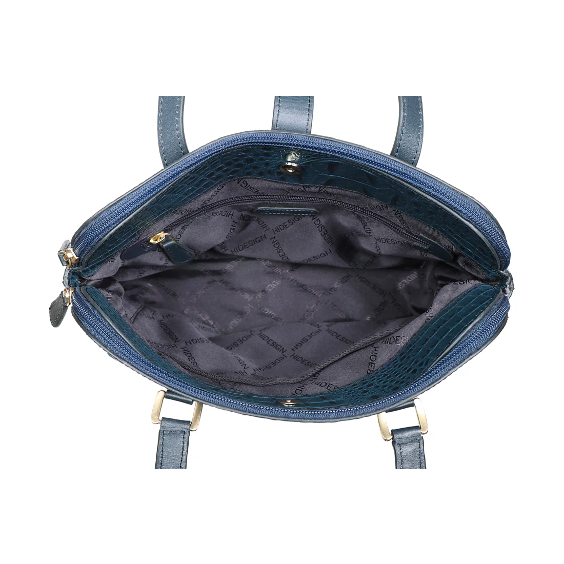 Angelina Sb 01 Blue Leather Tote Bag - Image 5