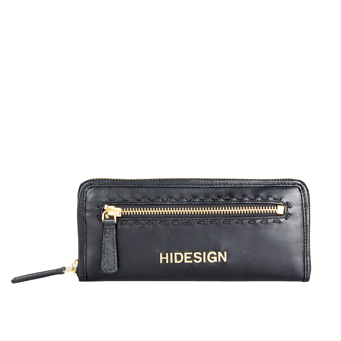 Ascot W1 Black Leather Zip Around Wallet - Image 2
