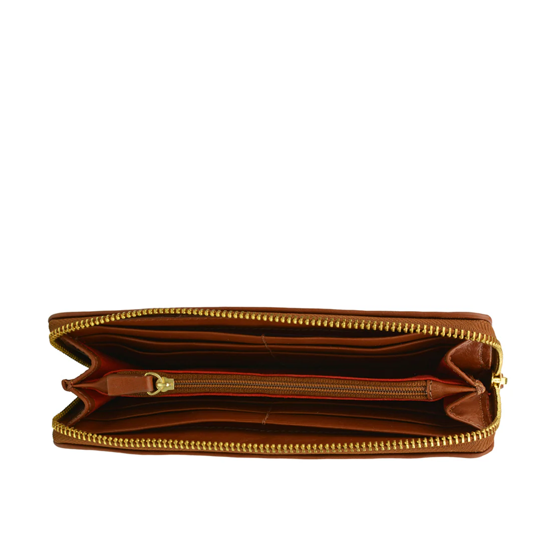 Ascot W1 Tan Leather Zip Around Wallet - Image 3