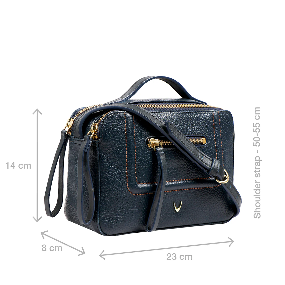 Aspen 01 Sb Blue Leather Satchel - Image 3