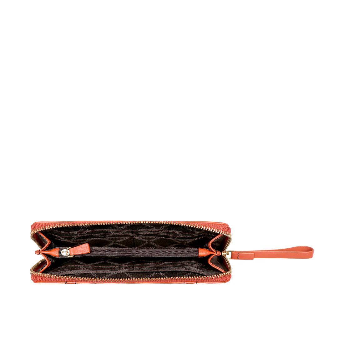 Aspen W1 Sb Orange Leather Zip Around Wallet - Image 5