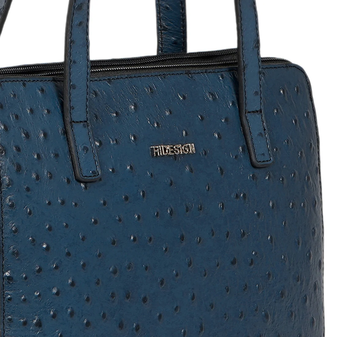 Asteria Blue Leather Shoulder Bag - Image 4