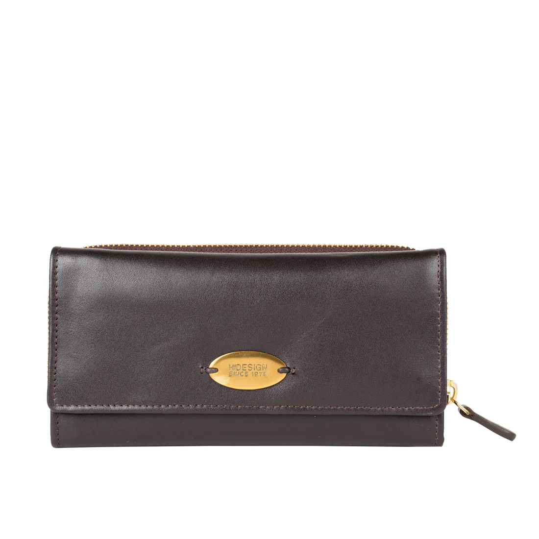 Astra W2 Brown Leather Trifold Wallet