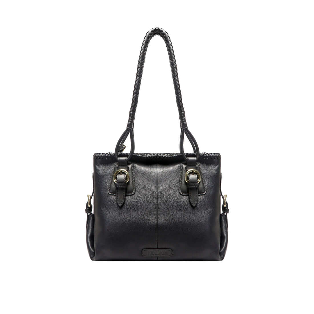 Astrakhan Black Leather Tote Bag - Image 3