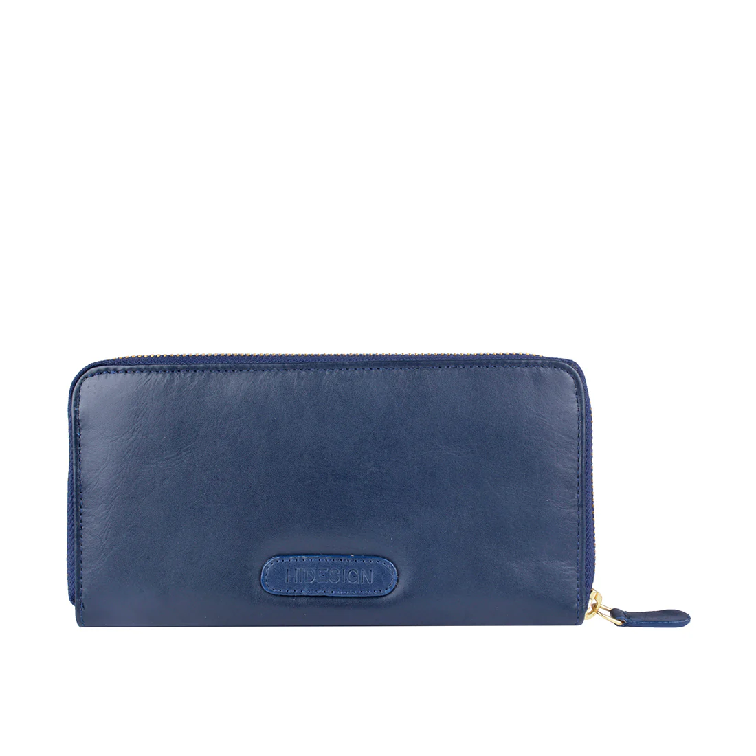 Atlanta  Blue Leather Zip Around Wallet - Image 3