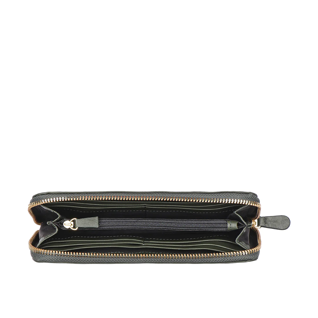 Atlanta  Green Leather Zip Around Wallet - Image 4