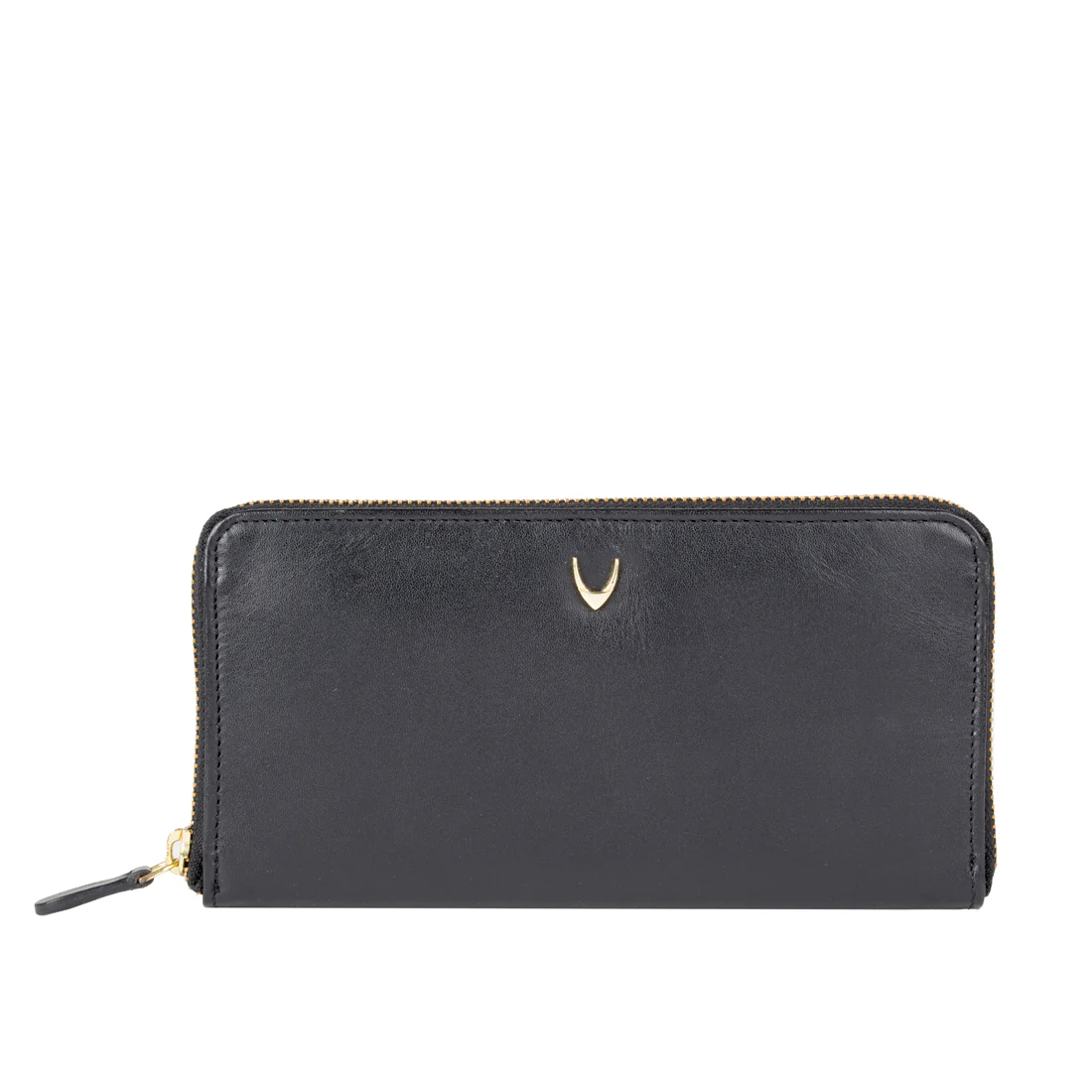 Atlanta Black Leather Zip Around Wallet