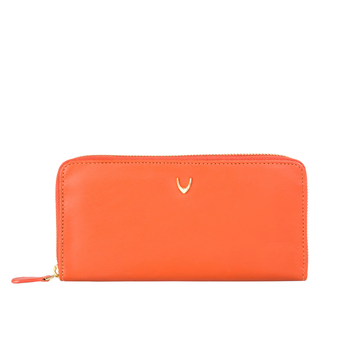 Atlanta Orange Leather Zip Around Wallet - Image 2