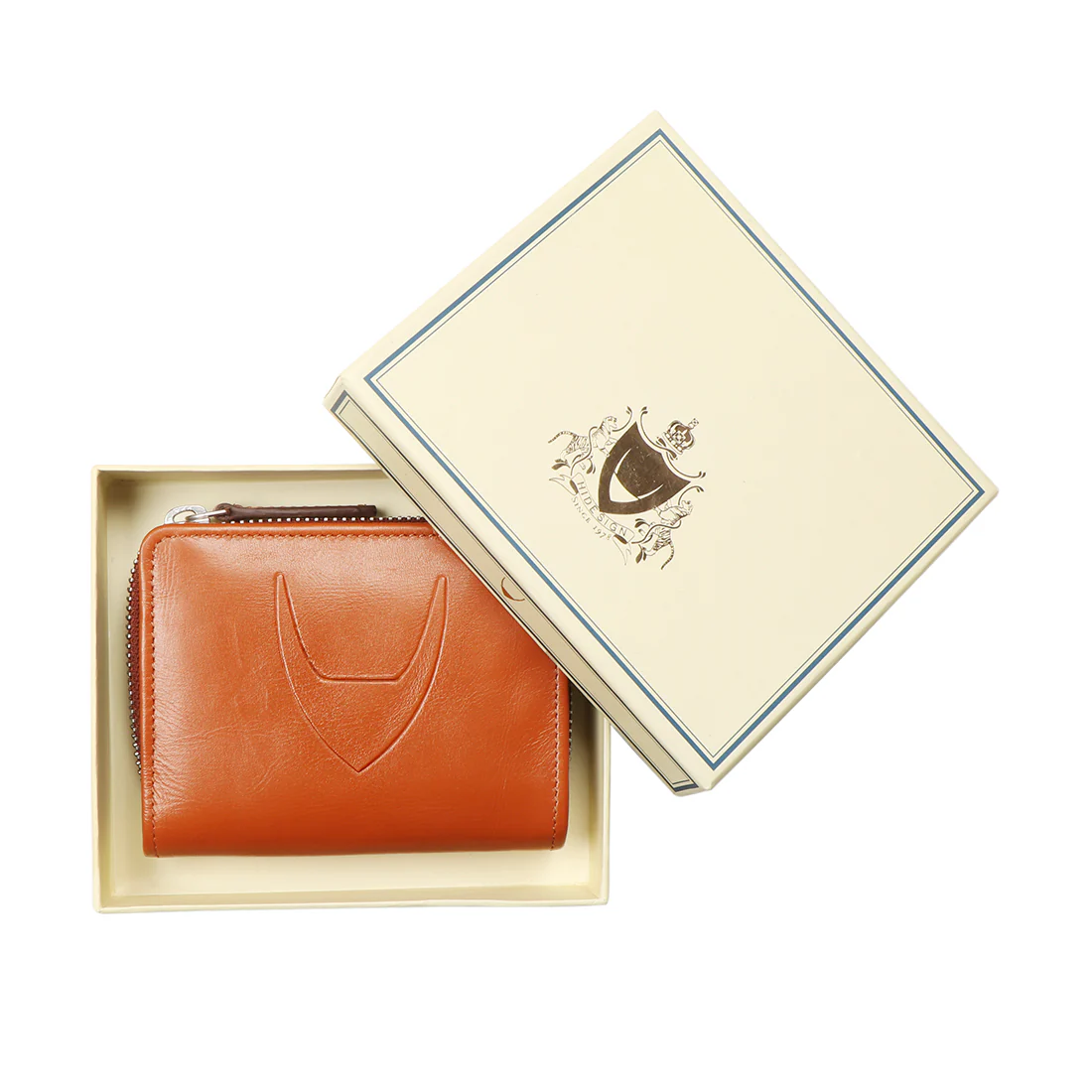 Auckland W6 Orange Leather Bi-Fold Wallet - Image 9