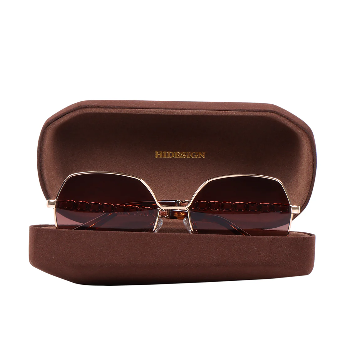 Avalon Women's Brown Rectangle Sunglasses - Image 7