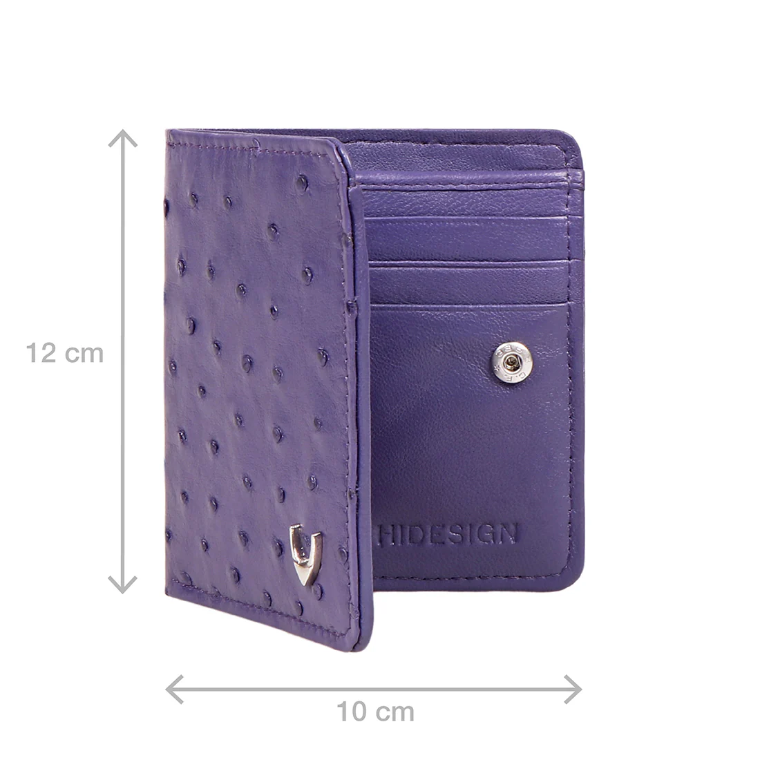 Bartoli W3 Blue Leather Bi-Fold Wallet - Image 3