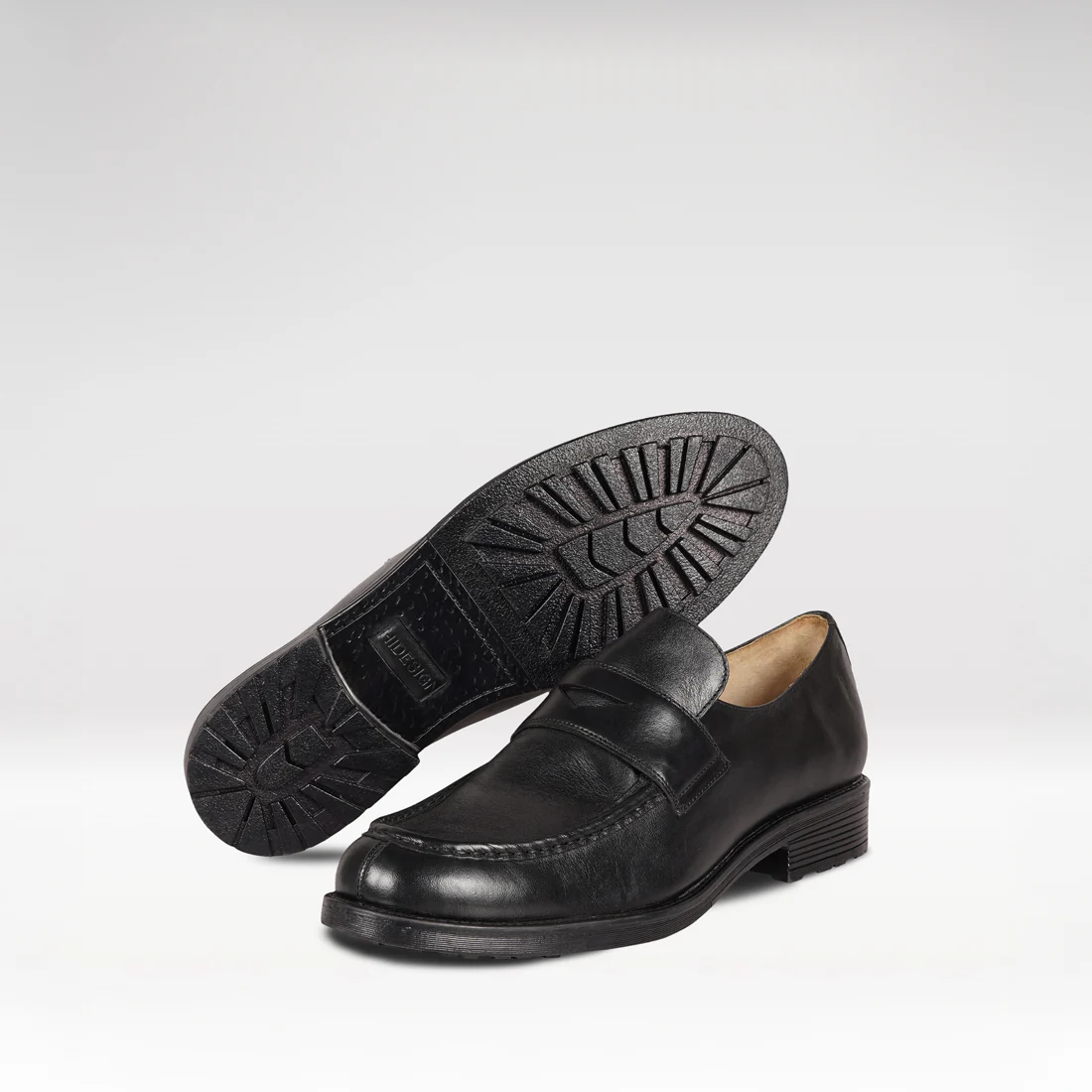 Basel Men's Black Leather Loafers