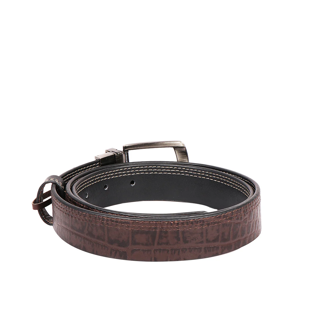 Be2207 Men's Black Reversible Leather Belt - Image 3