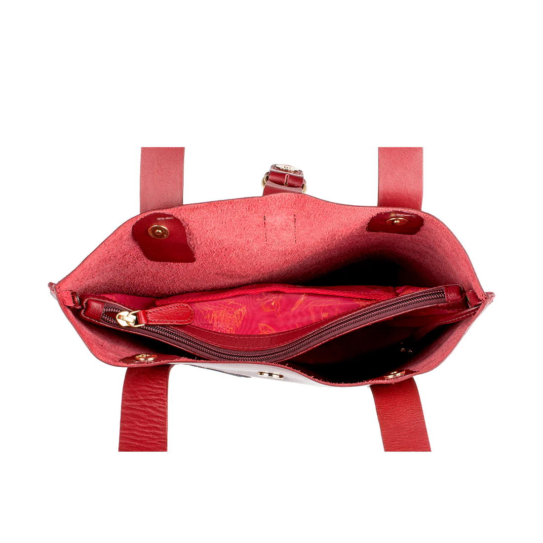 Beast 01 Red Leather Shoulder Bag - Image 4
