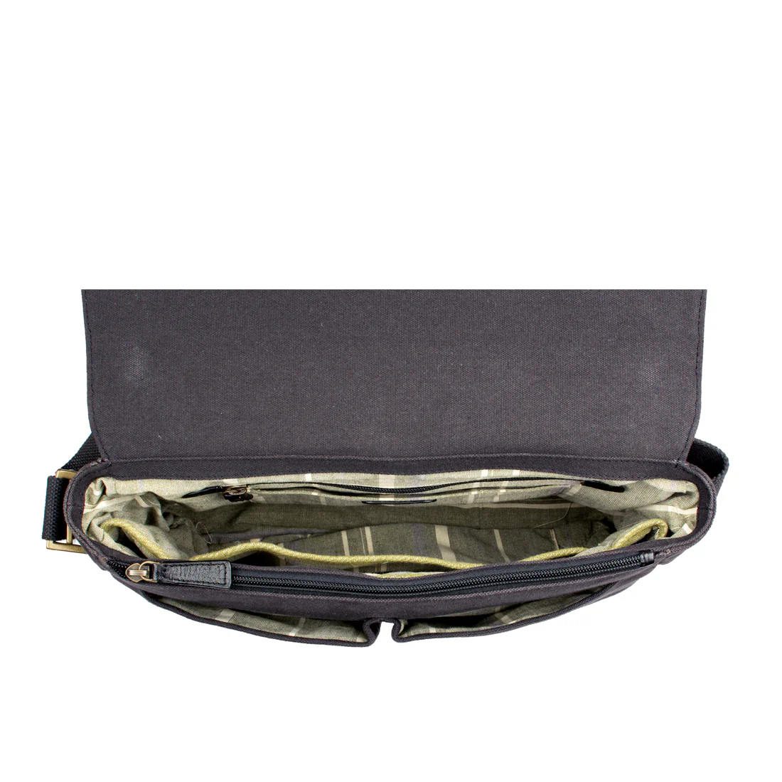 Bedouin 02 Black Canvas Messenger Bag - Image 4