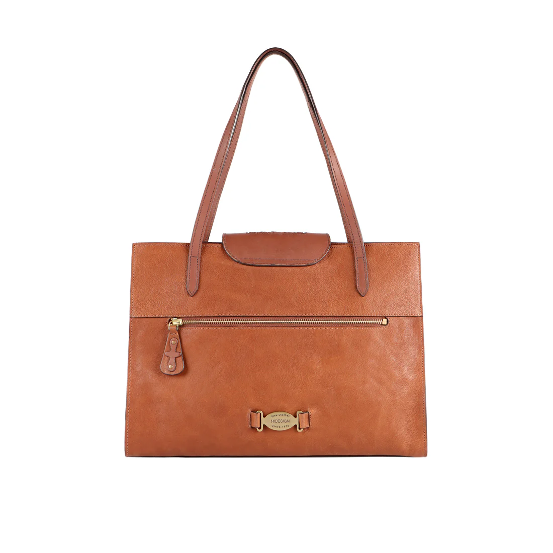 Belle Star 01 Tan Leather Tote Bag - Image 3