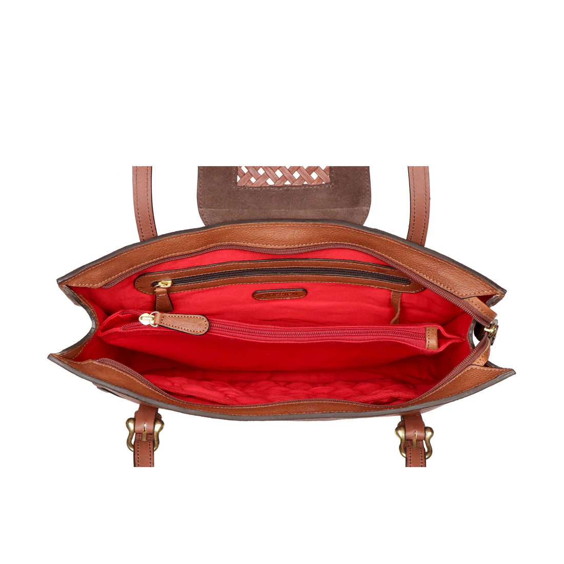 Belle Star 01 Tan Leather Tote Bag - Image 4