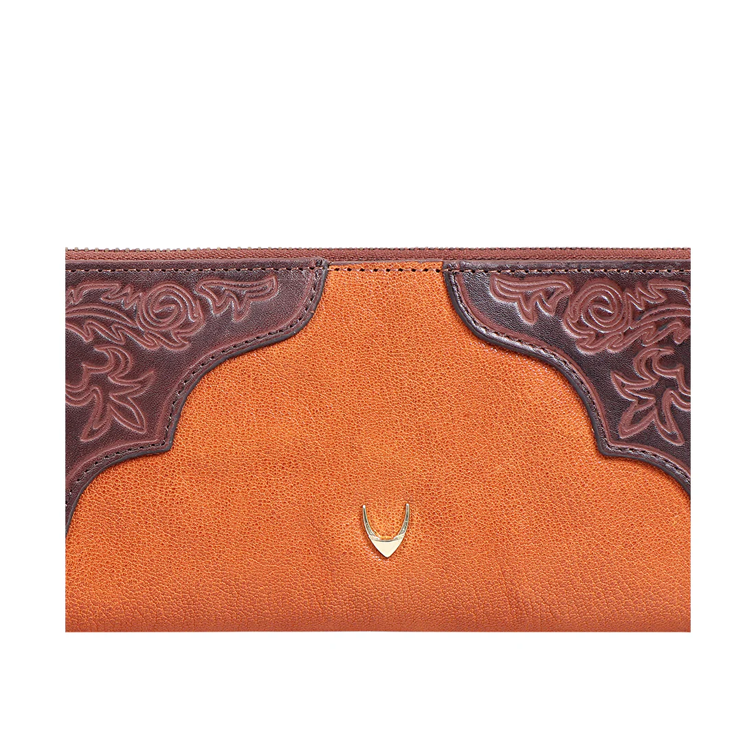 Belle Star W1 Orange Leather Zip Around Wallet - Image 4