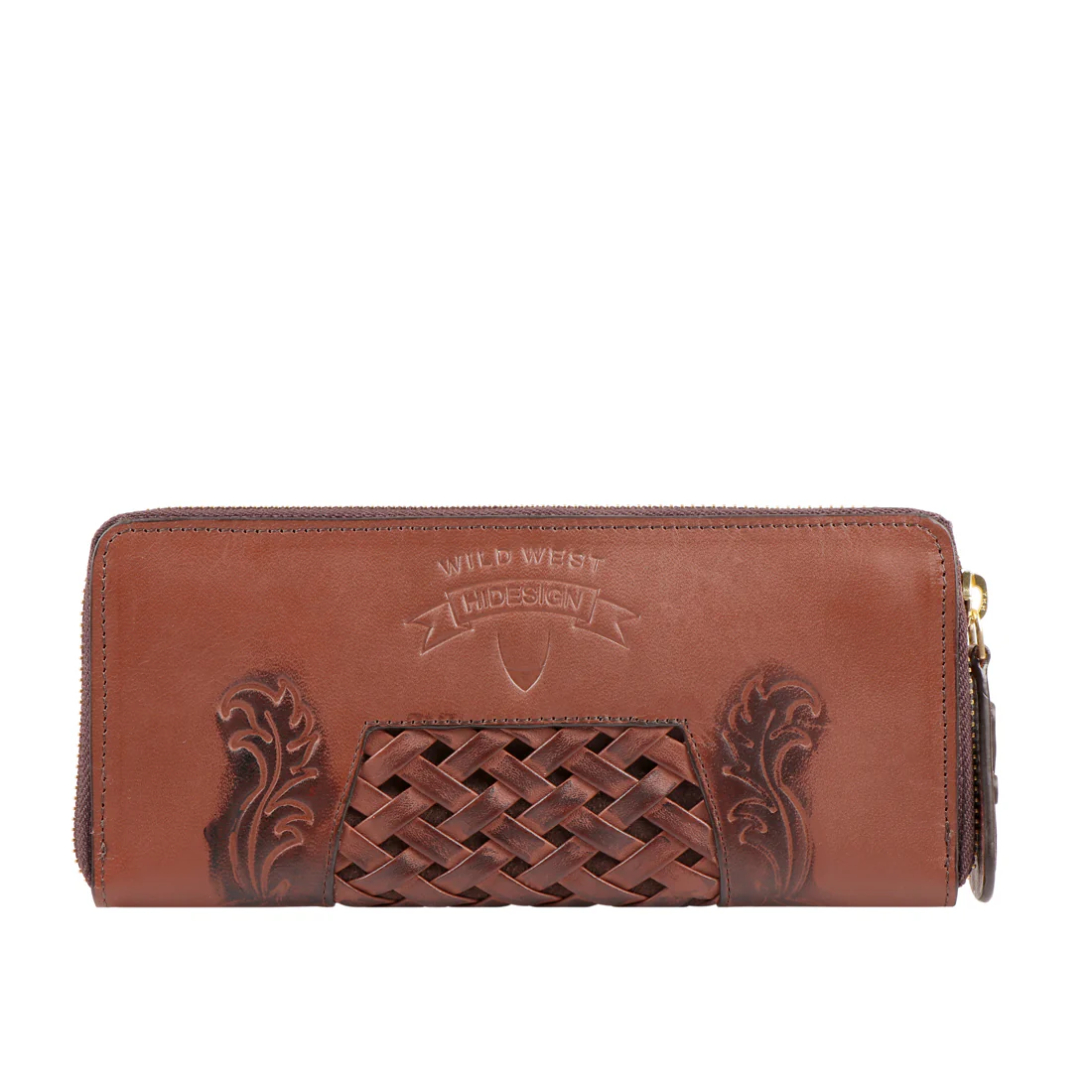 Belle Star W3 Brown Leather Zip Around Wallet - Image 4