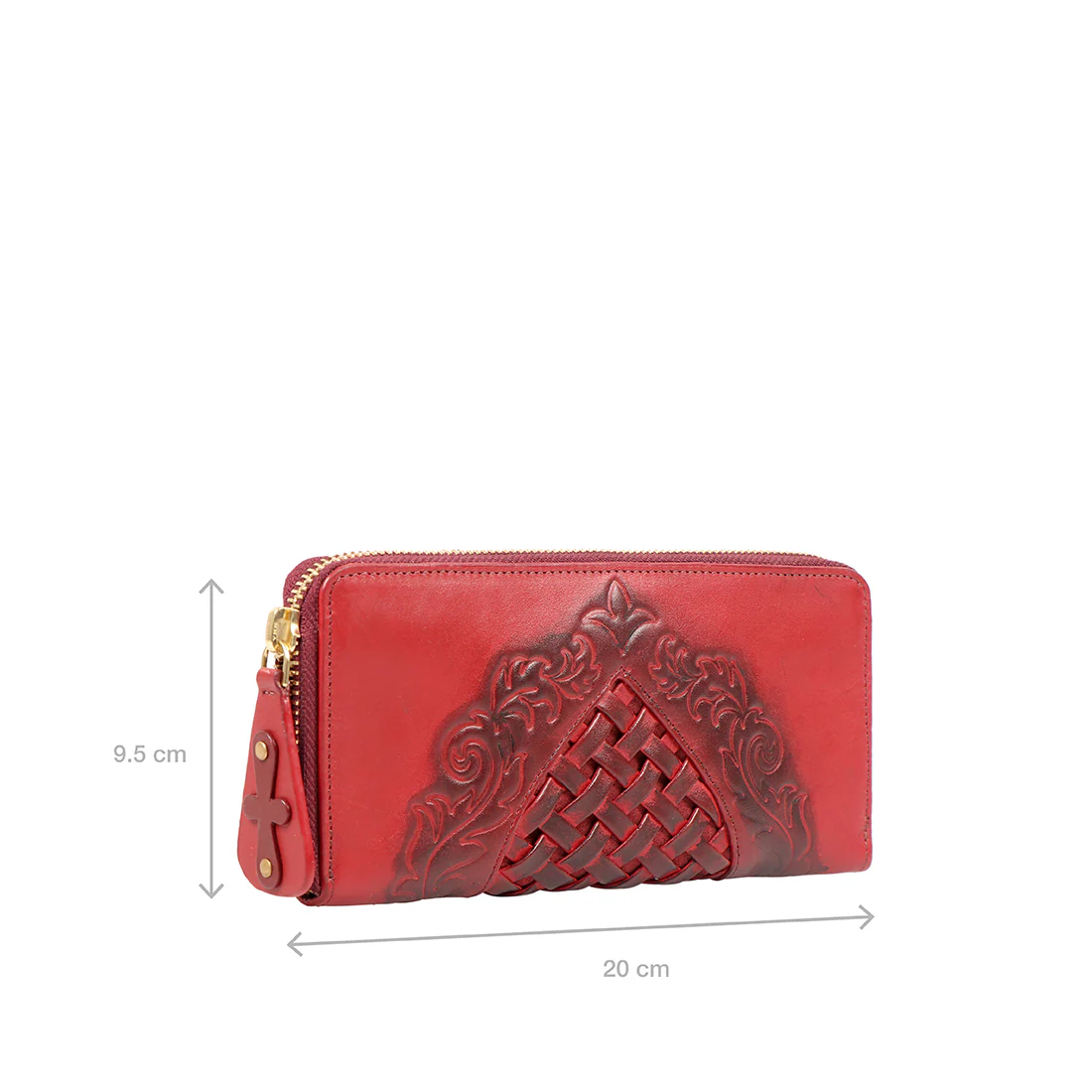 Belle Star W3 Red Leather Zip Around Wallet - Image 2