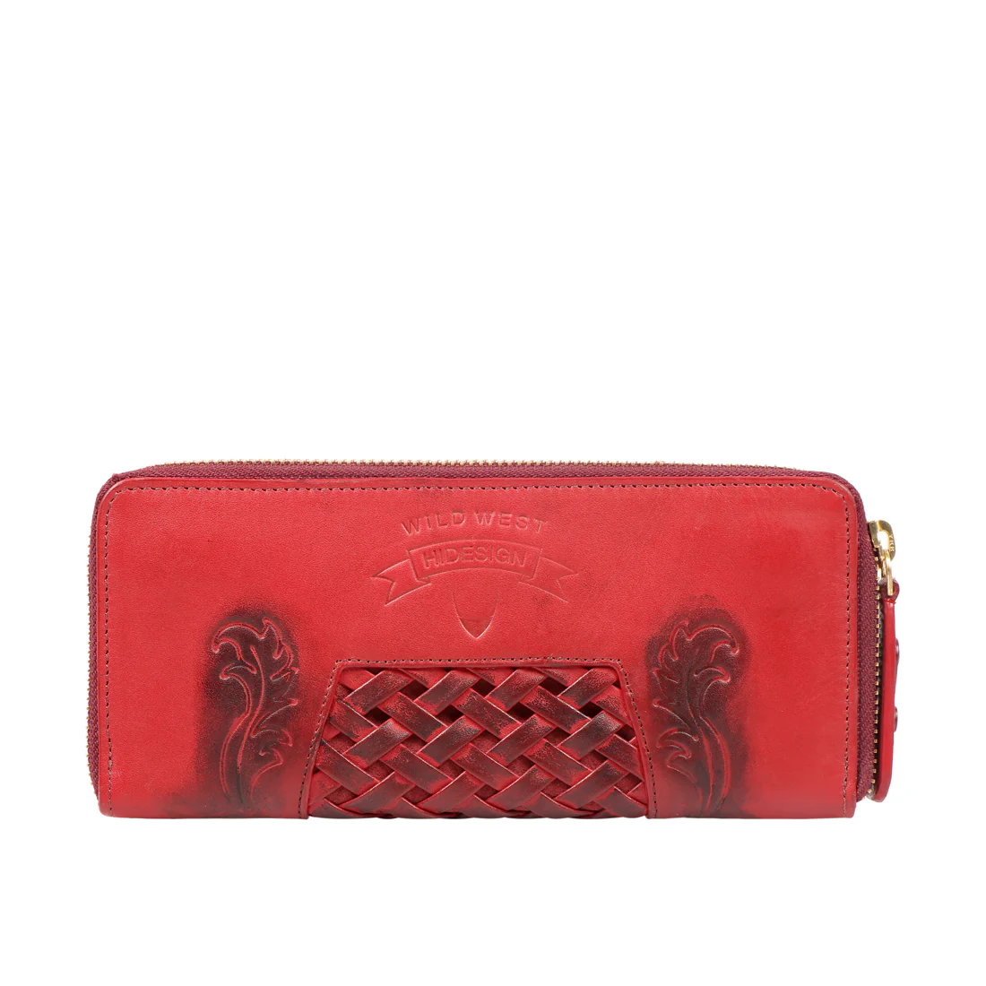 Belle Star W3 Red Leather Zip Around Wallet - Image 3