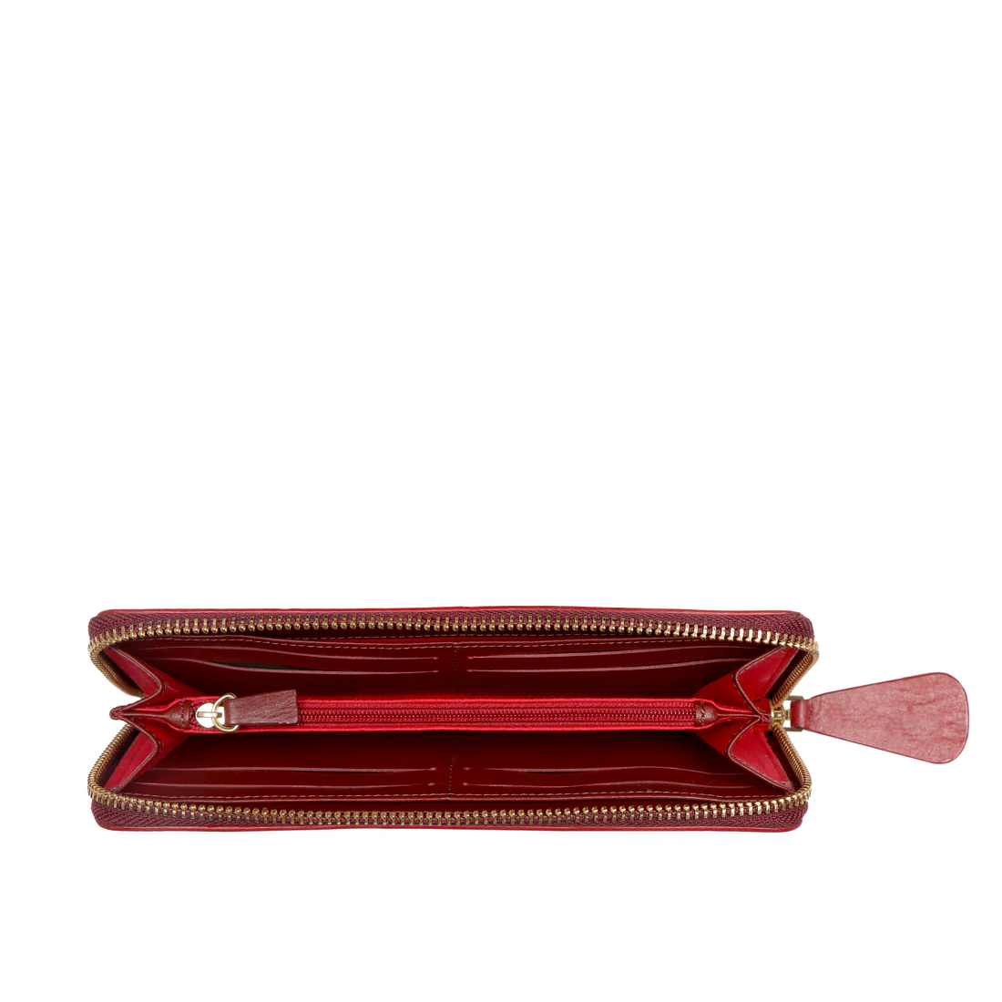 Belle Star W3 Red Leather Zip Around Wallet - Image 4