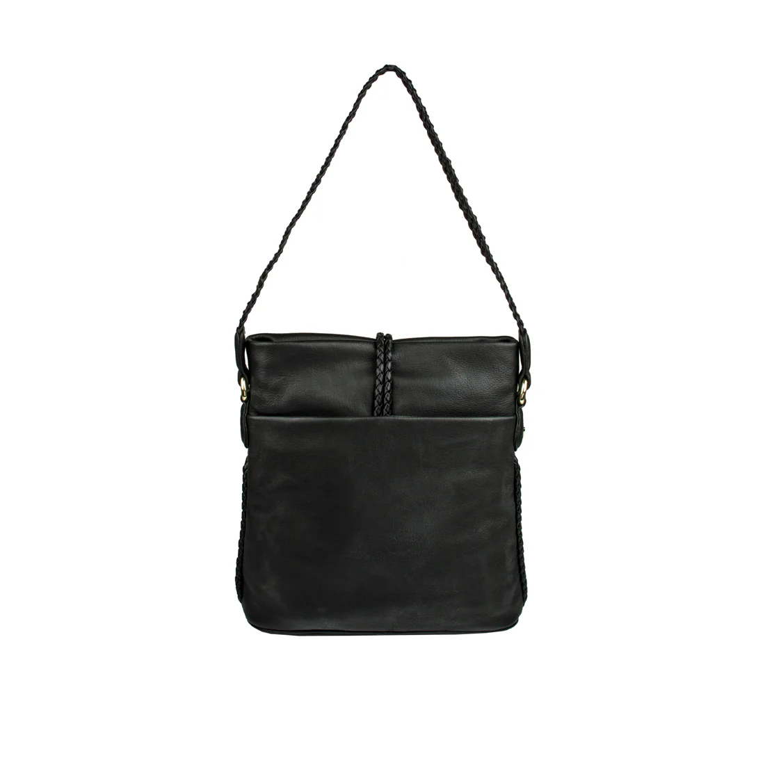 Beluga Black Leather Shoulder Bag - Image 3