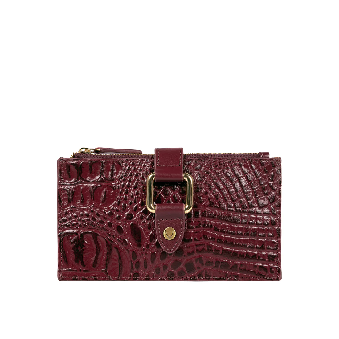 Belutchi W2 Red Leather Top Zip Wallet - Image 2